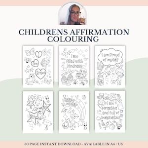 Kids Mindfulness Colouring Book: Self Love & Self Esteem Affirmation Pages for Positive Growth and Relaxation
