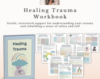 Trauma Recovery Workbook PDF, Therapy Worksheets, Inner Child Healing, Nervous System Regulation