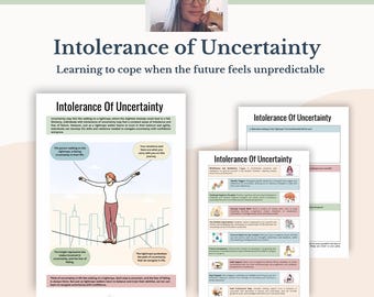 Hoja de trabajo sobre la intolerancia a la incertidumbre: Terapia cognitivo conductual, desarrollo de la resiliencia (PDF)