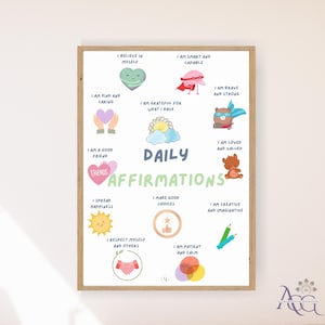 Positive Affirmations Poster: Therapy Office Decor (Digital Download)