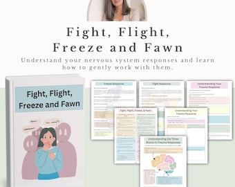 Werkblad Fight Flight Freeze Fawn, traumarespons en zenuwstelselregulatie pdf