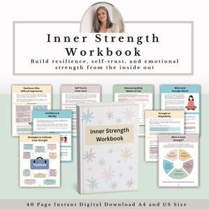 Inner Strength Workbook, Self Esteem & Resilience Worksheets, Confidence Building Activities, Personal Growth Journal PDF