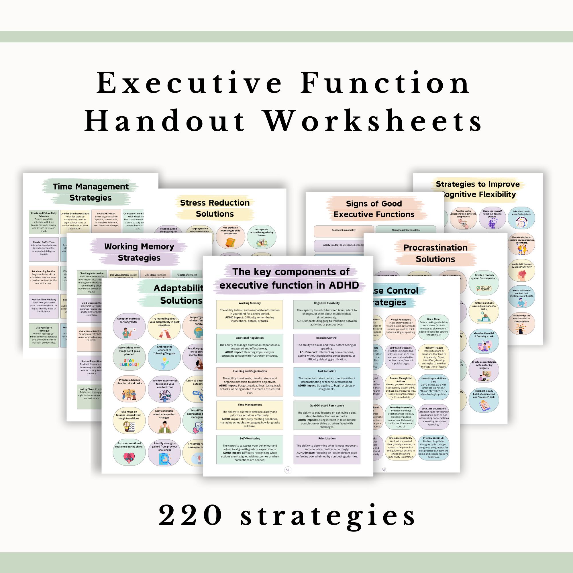 ADHD Worksheets Bundle PDF, 1100+ Therapy Activities, Executive ...