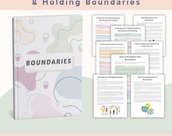 Boundary Workbook Journal, Set Healthy Boundaries, Improve Communication & Self-Worth, Counselling Tools for Stronger Relationships