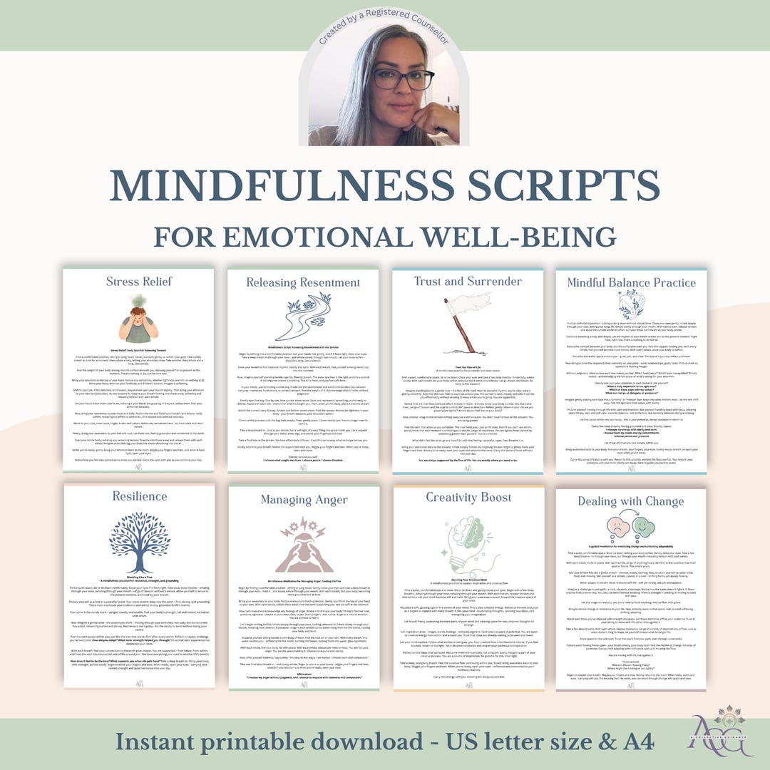 Mindfulness Visualisation Scripts Printable PDF, Self Healing Tool ...