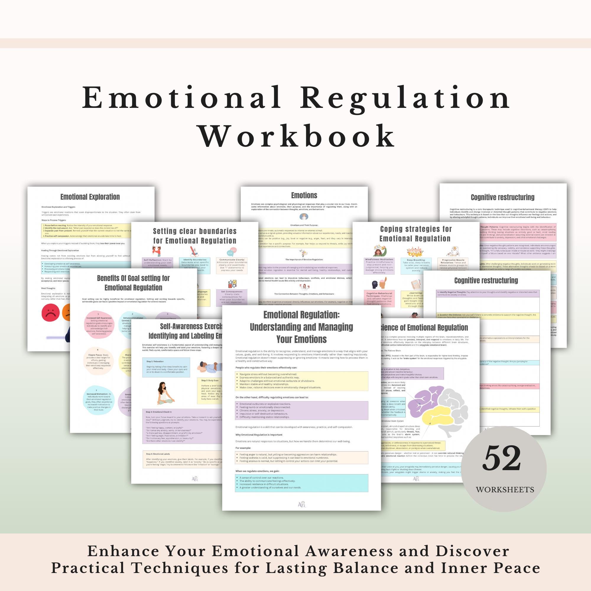 Burnout Recovery Bundle, Stress Management Worksheets, Self Care ...