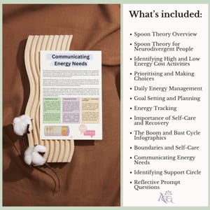Spoon Theory Arbeitsbuch, Energie- und Emotionsregulierungs-Arbeitsblätter, Burnout & Emotionale Regulation, PDF Bild 4