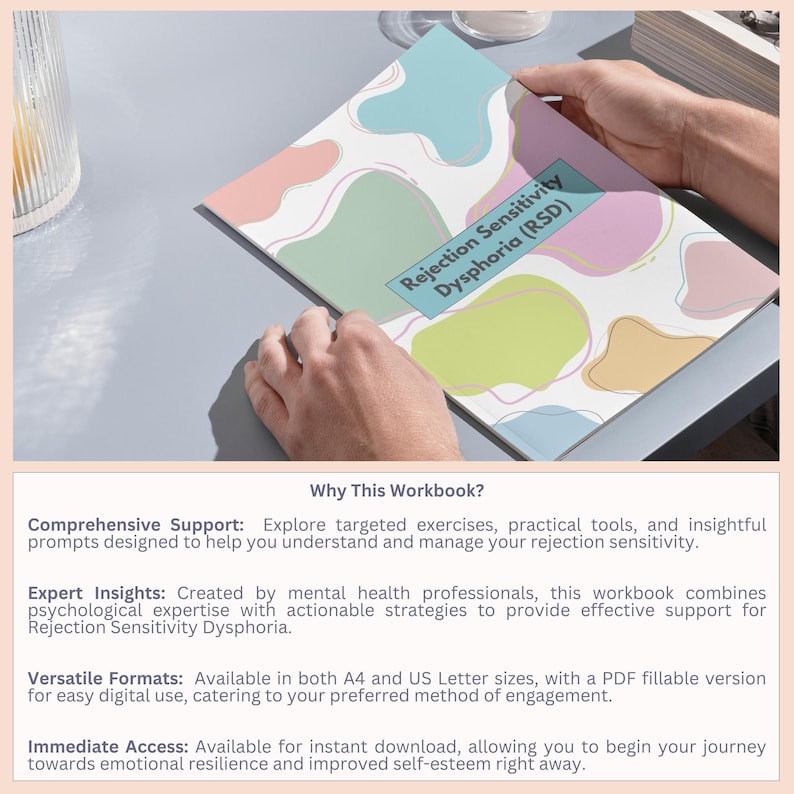 RSD Workbook & Journal: Rejection Sensitivity, ADHD Support (PDF Fillable) image 2