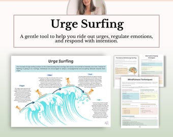 Urge Surfing Arbeitsblatt, Impulskontrolle Emotionale Regulation Bewältigungsfähigkeiten PDF