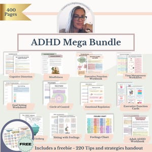 ADHD Mega Bundle: Therapy Worksheets & Time Management Sheets (PDF Download)
