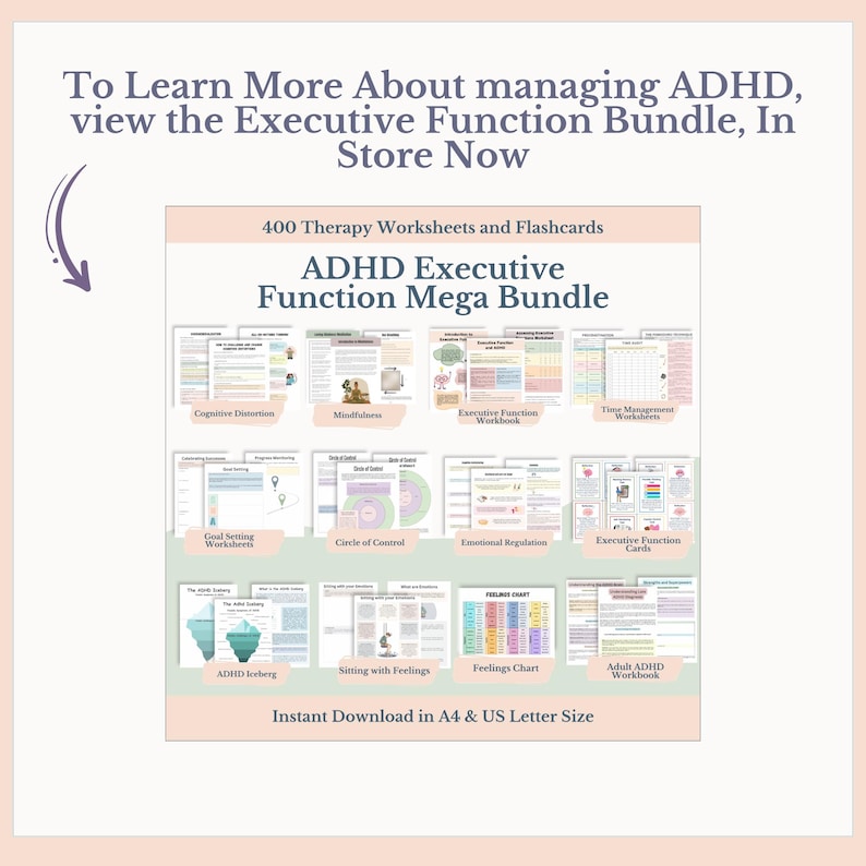 Executive Function Cheat Sheet: Quick Tips Guide (PDF) - Etsy