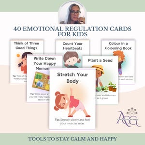 Help kinderen om met emoties om te gaan met kaarten voor emotionele regulatie. Ideaal voor counseling, het aanleren van emotionele vaardigheden en het ondersteunen van schoolprogramma's