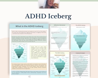 ADHD Iceberg Worksheet: Therapy & Counseling Tool (PDF)