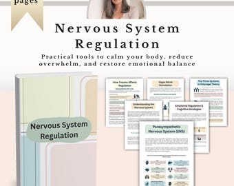 Nervous System Regulation Workbook PDF, Polyvagal Theory, Somatic Exercises, Emotional Regulation