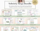 Sobriety Mega Bundle, Addiction Recovery Worksheets, CBT Therapy Tools, Relapse Prevention Plan, Recovery Workbook, Mental Health PDF