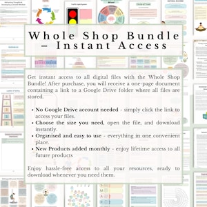 Mega Whole Shop Bundle: Trauma, Ansia, Strumenti di Terapia Cognitivo Comportamentale (CBT) e DBT, Schede di Lavoro sulla Terapia in PDF immagine 3