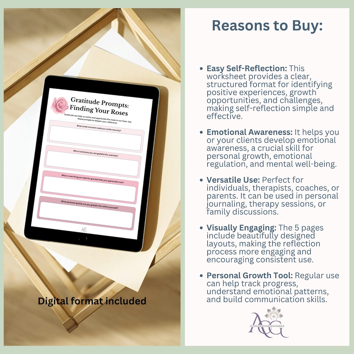 Rose Bud Thorn Worksheet, Daily Reflection & Emotional Awareness ...
