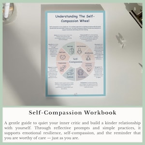 Self Compassion Workbook, Inner Critic Healing Emotional Resilience Journal PDF image 2