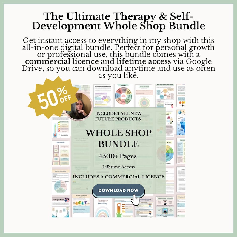 Self Compassion Workbook, Inner Critic Healing Emotional Resilience Journal PDF image 5