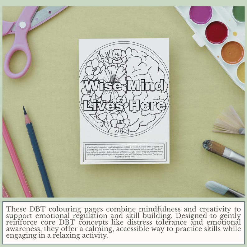 DBT Coloring Pages, Dialectical Behavior Therapy Mindfulness ...