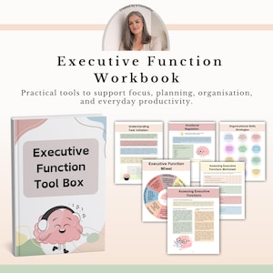 Cahier d'exercices sur les fonctions exécutives, concentration sur le TDAH, compétences cognitives, mémoire de travail PDF