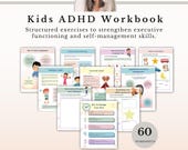 Kids ADHD Workbook, Executive Function Coping Skills Emotional Regulation Activities PDF