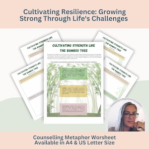 Resilience Metaphor Worksheet: Mental Wellness & Therapy Tool (PDF)