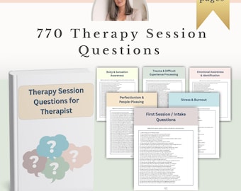 Therapy Session Question, Counseling Conversation Prompts & Reflection Tools PDF