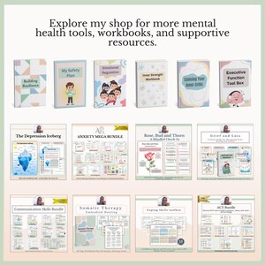 Fogli di lavoro DBT per la tolleranza al disagio, abilità di regolazione emotiva, quaderno di esercizi di terapia per le strategie di coping, strumenti per affrontare le crisi, PDF sulla salute mentale immagine 8