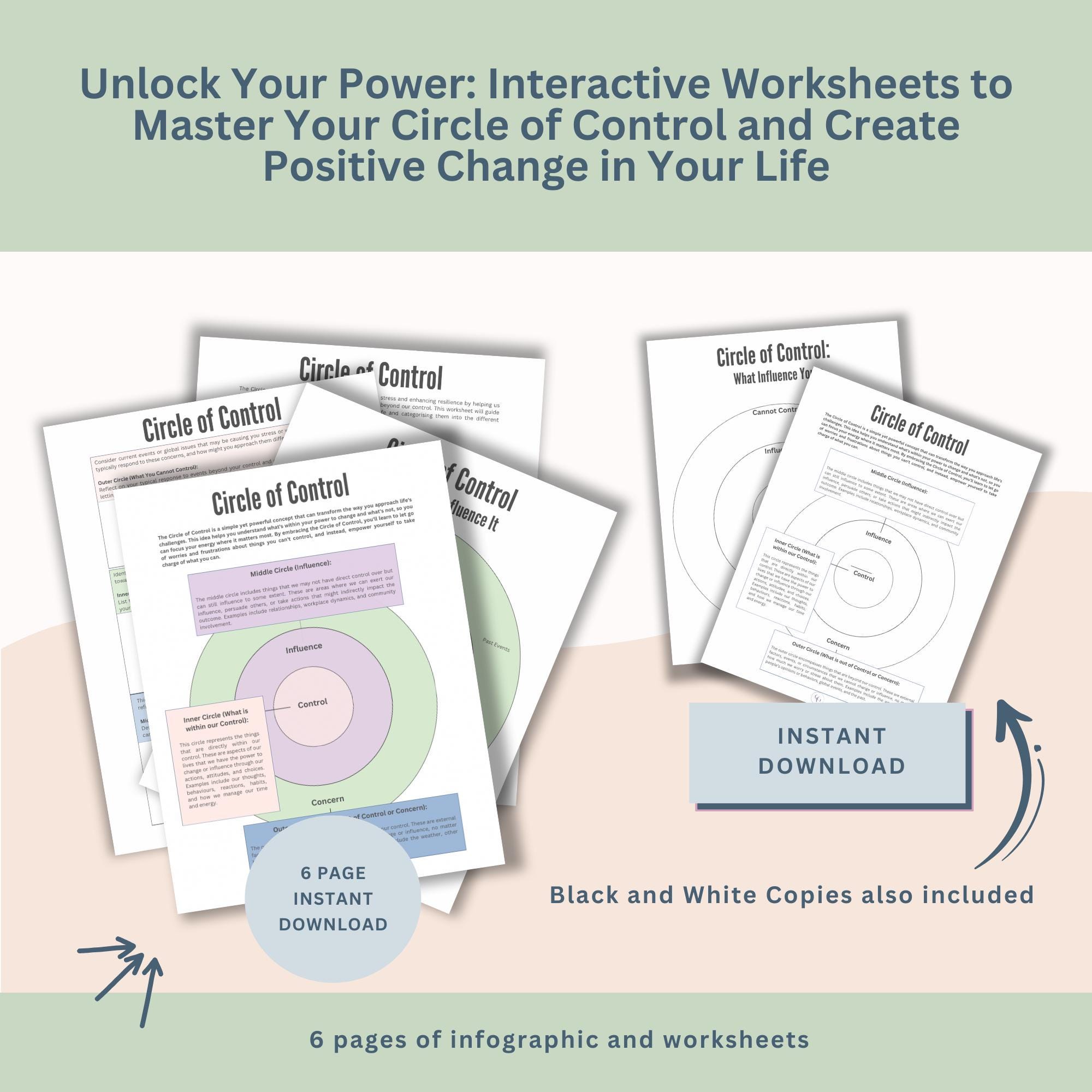 CBT circle of control PDF tool.