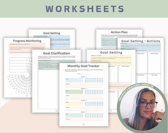 Goal Setting Worksheet & Motivation Planning | Effective Therapy Worksheets for Counselling and Success Tracking