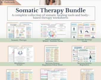 Somatic Therapy Bundle PDF, Trauma Healing, Nervous System Regulation, Therapy Worksheets