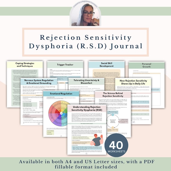 RSD Workbook & Journal: Rejection Sensitivity, ADHD Support (PDF Fillable)