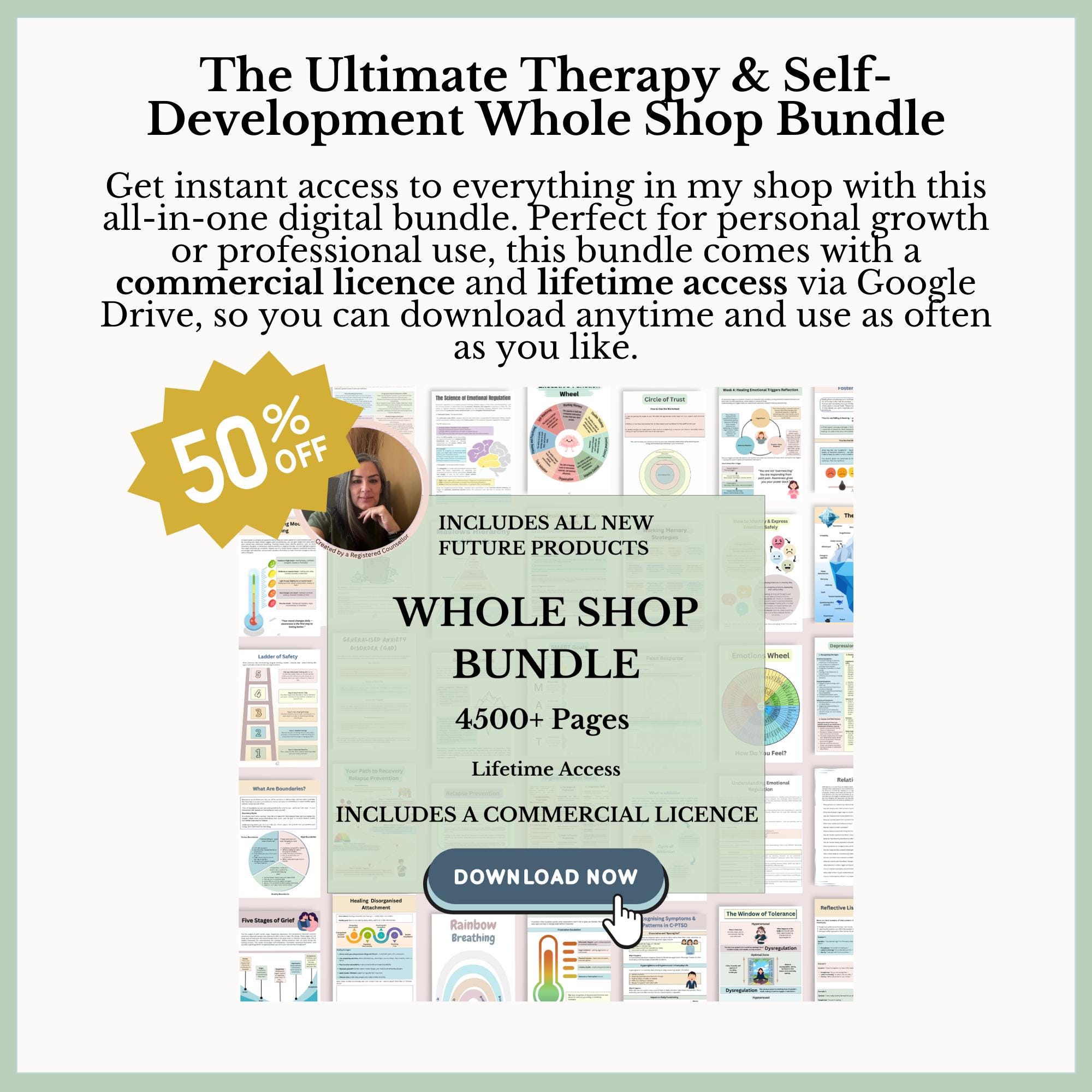 CBT Mega Bundle, Cognitive Behavioral Therapy Worksheets Coping Skills ...