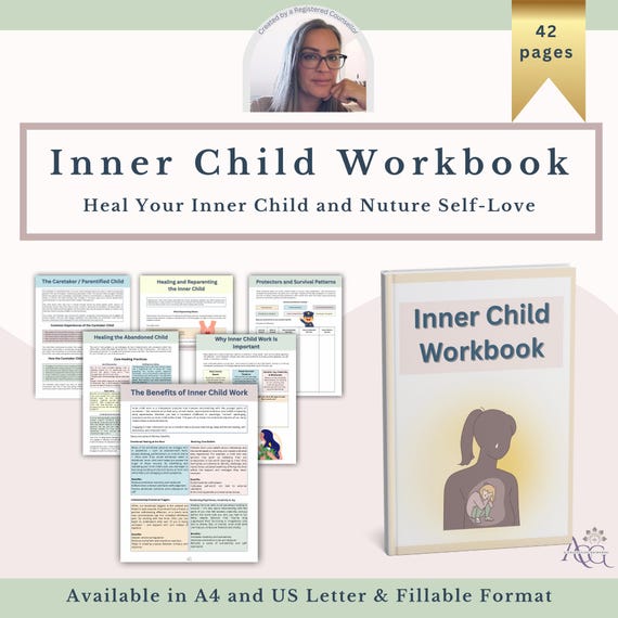 Inner Child Healing Journal | Reparenting Workbook & Therapy Exercises PDF Download