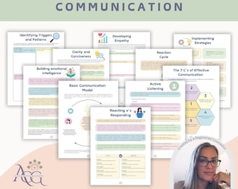 Effective Communication Workbook for Teens & Adults | Therapy Worksheets and Counselling Resources for Active Listening