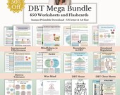 DBT Mega Bundle, Dialectical Behaviour Therapy, Coping Skills, Distress Tolerant, Mindfulness PDF, Therapist Resources, Therapy Tools