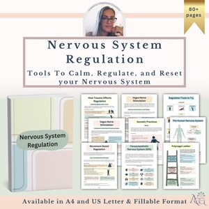 Nervous System Regulation Workbook, Therapy Worksheets, Stress & Trauma, Somatic Healing Tools, Mental Health PDF