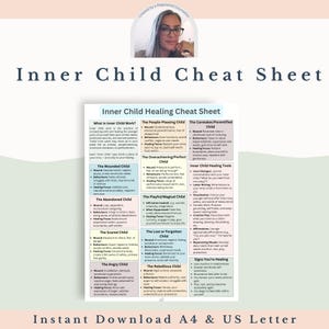 Inner Child Therapy Cheat Sheet: Healing Guide for Reparenting (PDF Download)