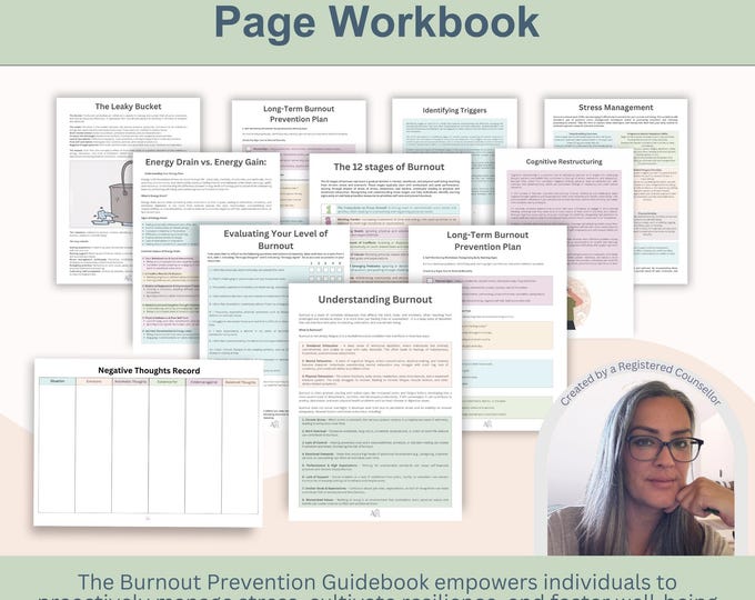 Burnout Workbook: Stress Management Tips & CBT Worksheets for ...