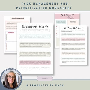 Priority Matrix Worksheets / therapy worksheets / ADHD  / priority to do list / Daily Tasks / Task Management worksheet