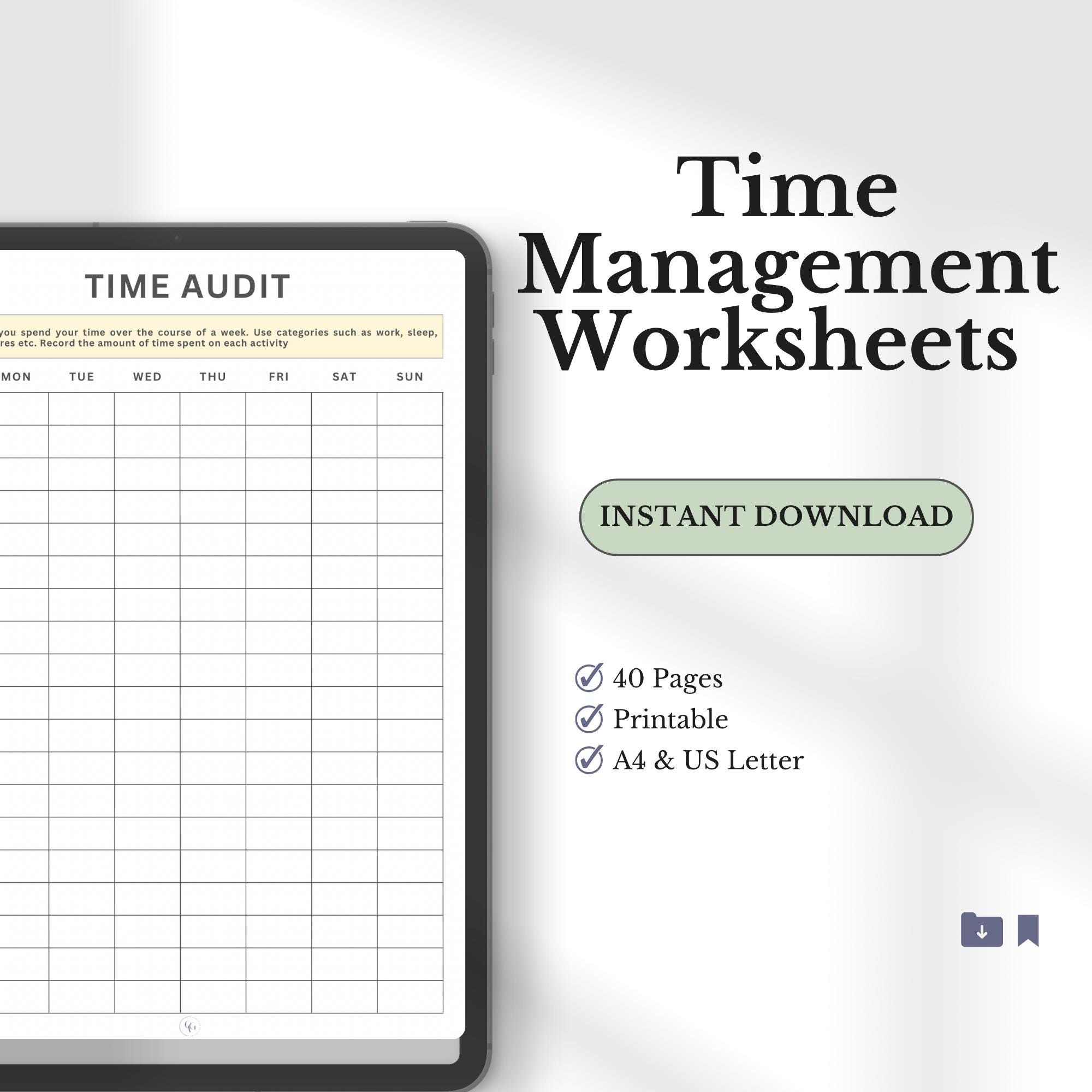 Burnout Recovery Bundle, Stress Management Worksheets, Self Care ...