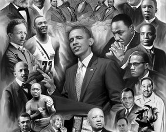 African American Leaders Art Print, Black History Collage (Digital)