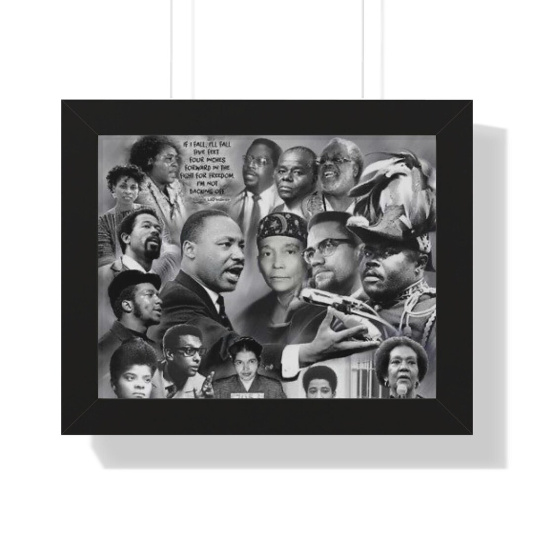 Civil Rights Leaders Collage Framed Poster | Black History Wall Art - Etsy