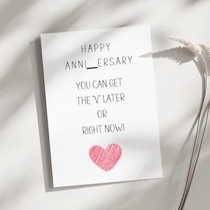 Petit ami de mari drôle d'anniversaire, carte d'anniversaire sale, carte d'anniversaire torride pour mari, lui, petit ami, partenaire. Carte V amusante