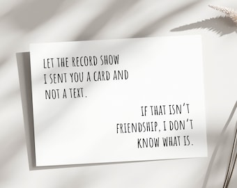 Best friend card, just because card, bestie birthday card, best friend thank you card, card for best friend, thank you for being my person