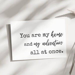 Carte d'anniversaire, carte d'anniversaire, carte de Saint-Valentin, jolie carte d'anniversaire, belle carte d'anniversaire, ma maison et mon aventure, couple d'aventuriers