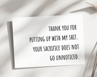 Anniversary Card, funny Anniversary Card, Anniversary card for girlfriend, wife, boyfriend, husband, happy anniversary, valentines day