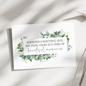 Carte de sympathie, carte de condoléances, carte de pensée pour vous, carte de perte, carte de deuil, carte de deuil, carte de sympathie d'eucalyptus, carte Je suis désolé pour la perte