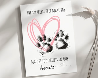 Dog loss card, cat loss card, dog bereavement card, sympathy card, sorry for your loss card, thinking of you, pet loss card, condolences car